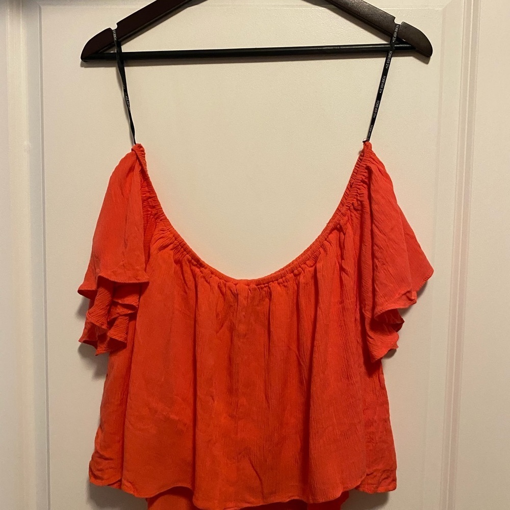 Forever 21 Bright Orange Blouse - Picture 3 of 5